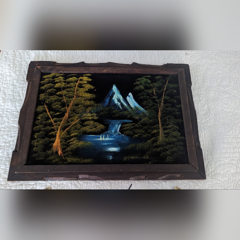 Vintage Mexican Painting on Velvet